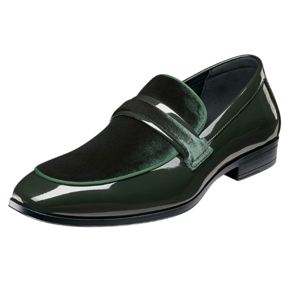 Stacy Adams Mens Spratley Saddle Slip-On Loafers Size 15 M Green EUC
